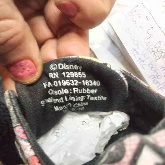 Disney parks kids mickey mouse design lace tennis shoes sneakers sz 9-10 - Picture 10 of 10